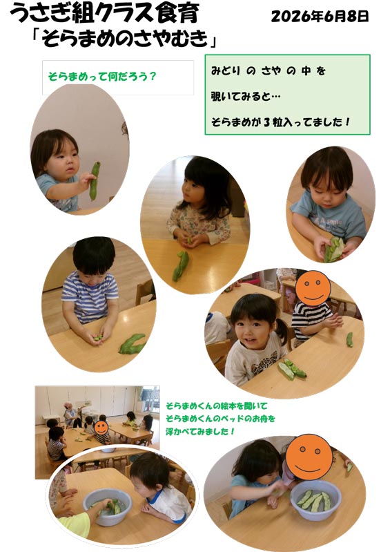〈うさぎ組〉そらまめのさやむき